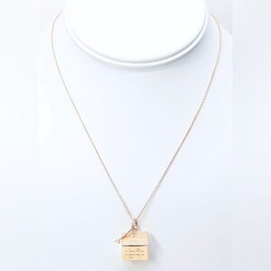 14K Yellow Gold Mad Money Pendant with Chain Necklace